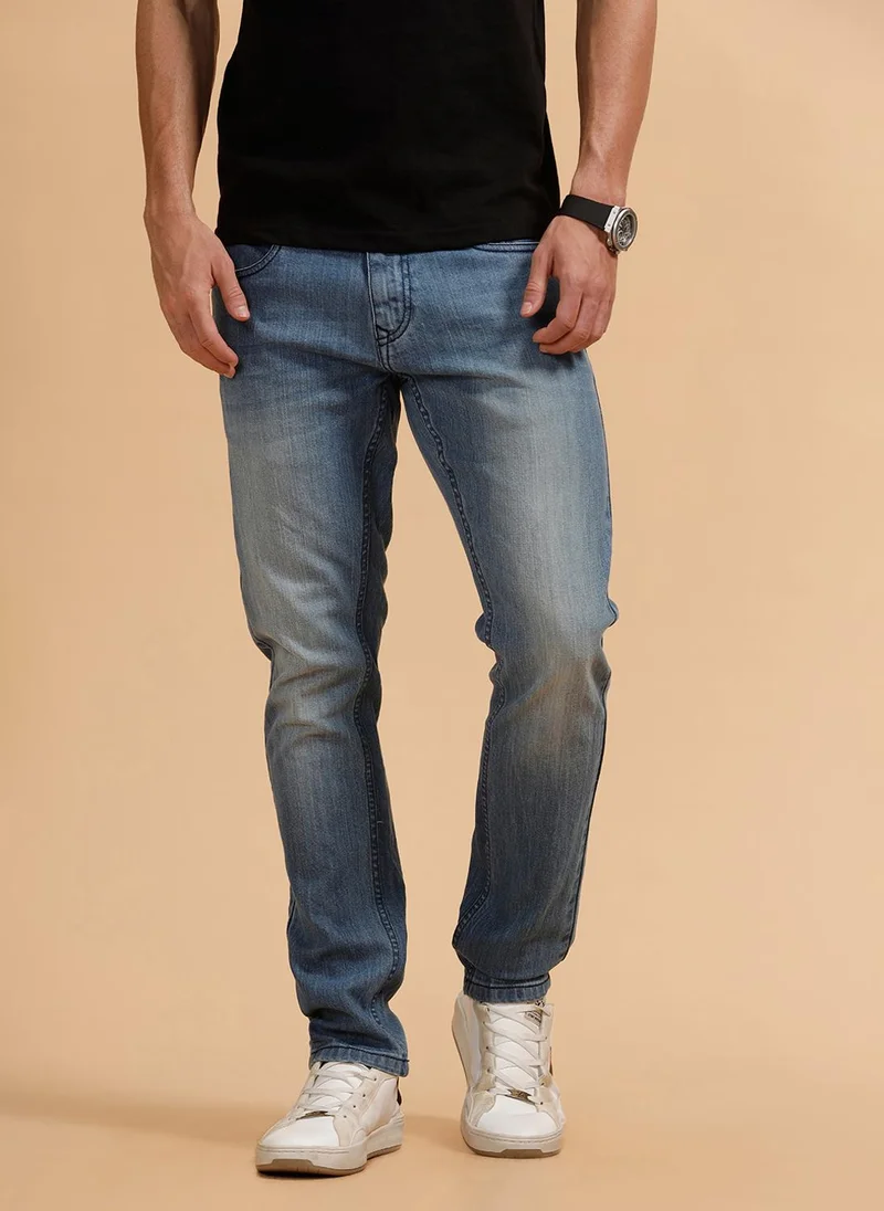 Heavy Fade Slim Fit Jeans | Blue